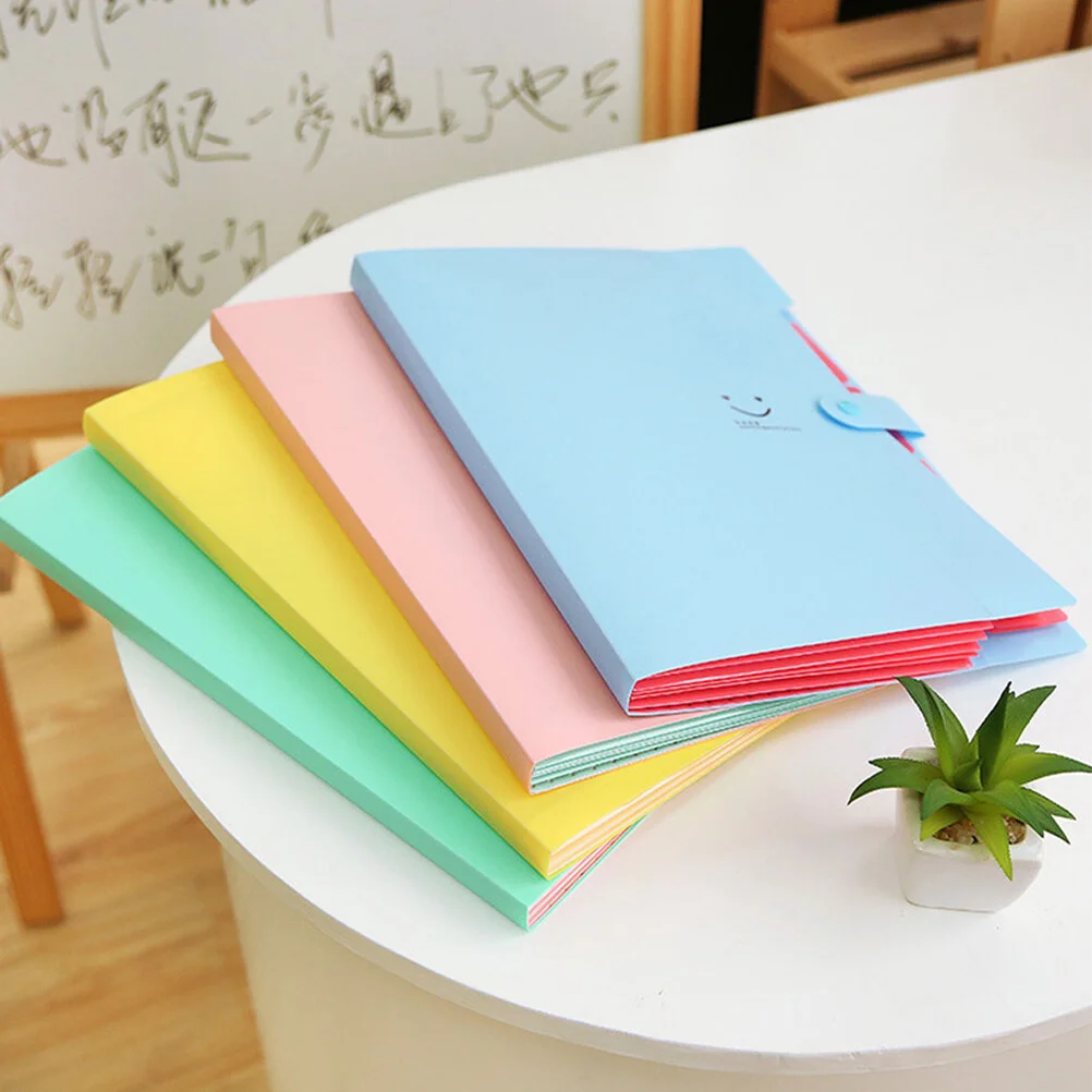 

10 Pcs Dividing Line Small Accordion File Organizer Students Folders Plastic Expandable Documents Multi-layer Organization