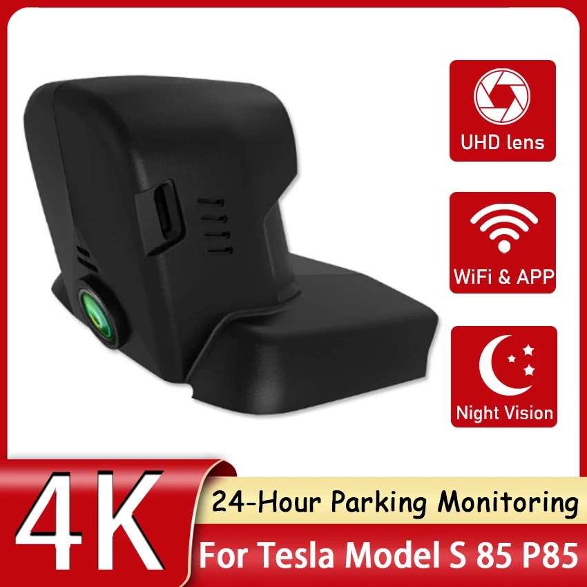 

Dedicated Car DVR Wifi Video Recorder Dash Cam Camera For Tesla Model S 85 P85 2014 2015 UHD 2160P 4K High Quality Night Vision