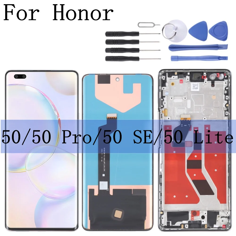 

6.57 6.67 6.72 6.78 Inches Original OLED LCD Screen Display For Huawei Honor 50 Pro SE Lite Digitizer Full Assembly With Frame