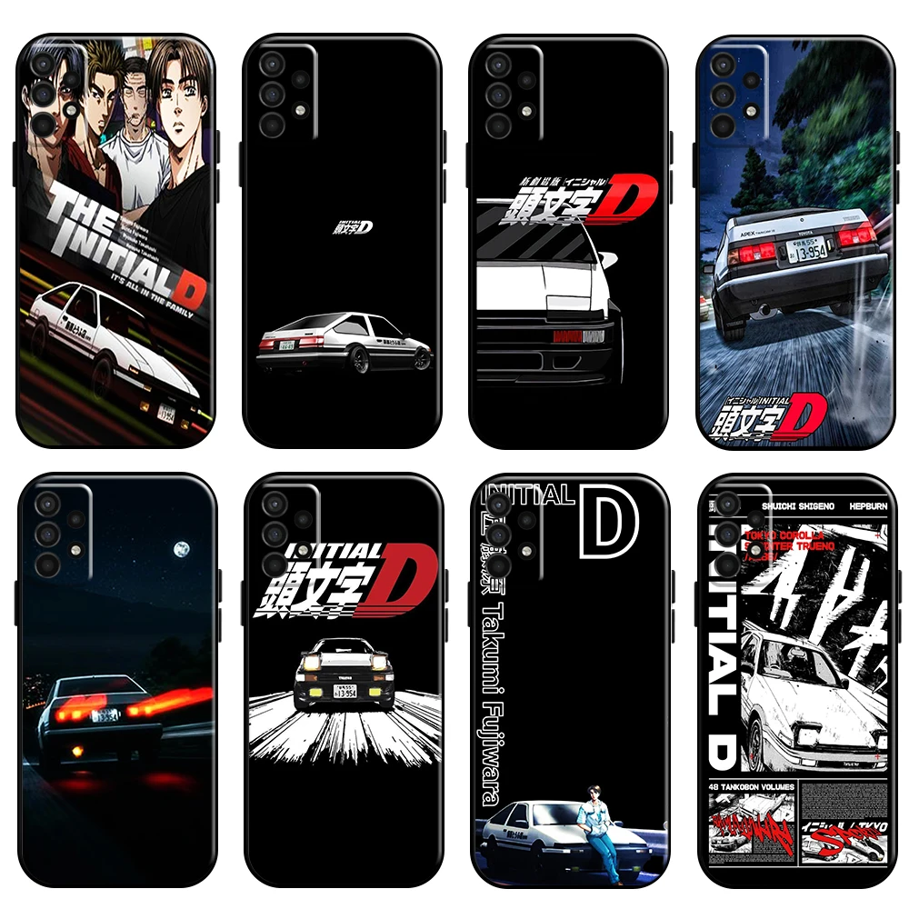 

Initial D For Samsung Galaxy For A10 A11 A12 A20 A21 A21S A22 A31 A32 A51 A52 A70 A71 A72 5G Phone Case Carcasa Liquid Silicon