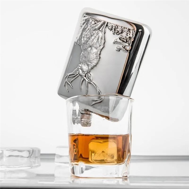 Фляга для вина из нержавеющей стали фляга на 6 унций с рисунком оленя карманная