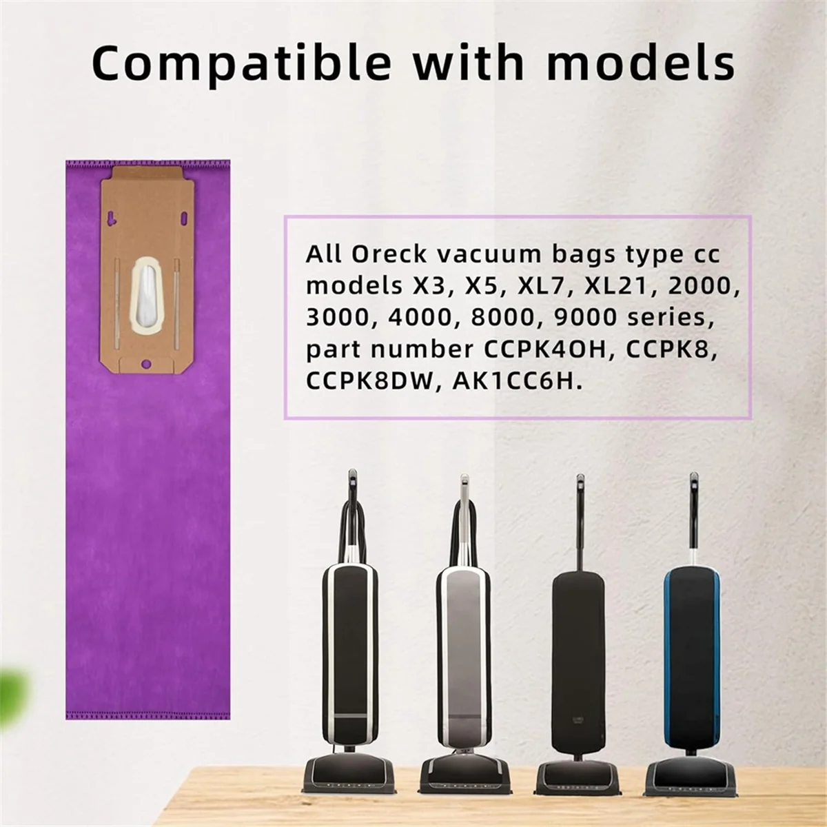 8 упаковок пылесосов для вертикальных Oreck типа CC и XL серий X3 X5 XL7 XL21 2000 3000 4000 8000 9000
