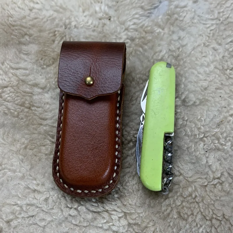 

Складной нож из натуральной кожи, 91 мм