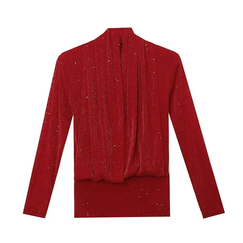 Весенне-осенняя новая осенняя модная блузка с длинным рукавом женские уличные