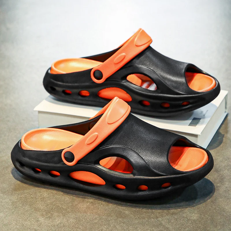 Сандалии мужские из натуральной кожи повседневная Уличная обувь пляжные туфли