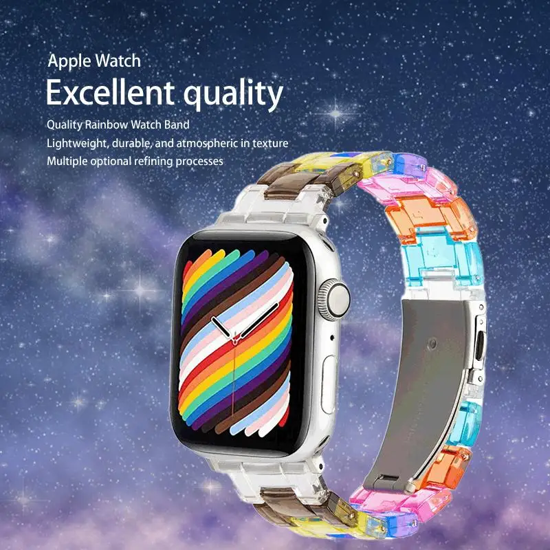 

Upgrade Your Style with Rainbow Three Bead Transparent and Resin Straps – The Ultimate Accessory for Fashion-Forward WomenLooki