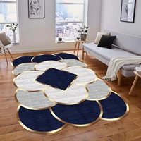 home decor marble corridor carpet anti skid bottom washable custom carpet black gold marble style new carpet