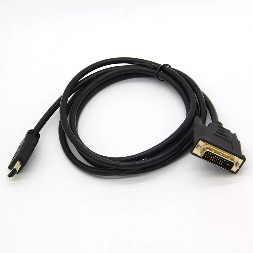 Кабель HDMI-совместимый с DVI мужской адаптер 24 + 1 Мужской золотым покрытием 1080P для