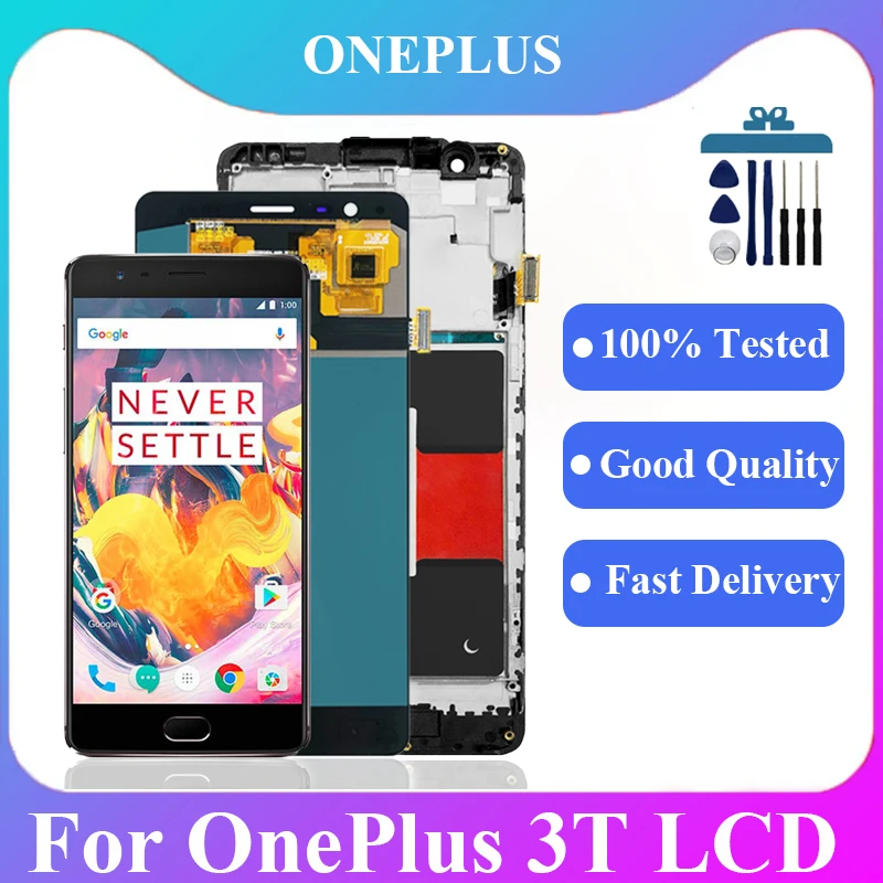 

AMOLED 5.5" For OnePlus 3T LCD A3000 A3003 A3010 Display Touch Screen Digitizer Assembly Replacement