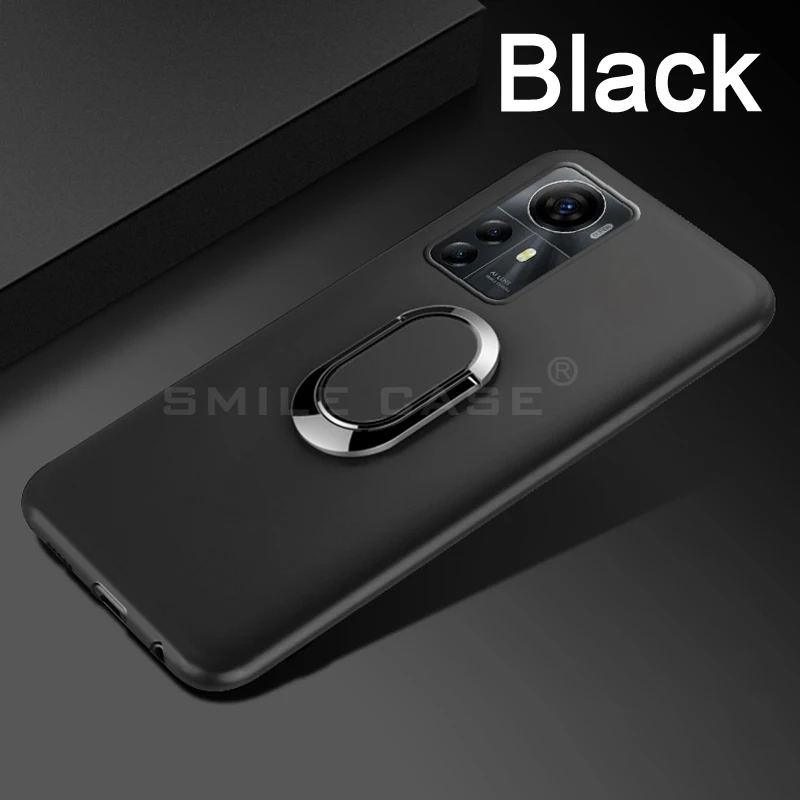 Фото Чехол для телефона для ZTE Blade V41 Smart чехол 6,75 дюйма, черный мягкий силиконовый чехол с кольцом на палец для ZTE Blade A72S, чехол №2