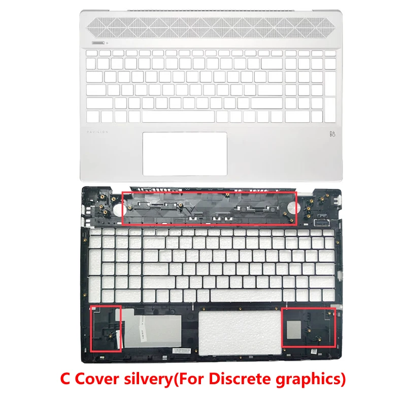 Фото НОВИНКА: Комплект для ноутбуков HP Pavilion 15-CS, 15-CW, TPN-Q208, TPN-Q210 – задняя крышка LCD, передняя рамка, подставка для рук, нижний корпус, петли, клавиатура №2