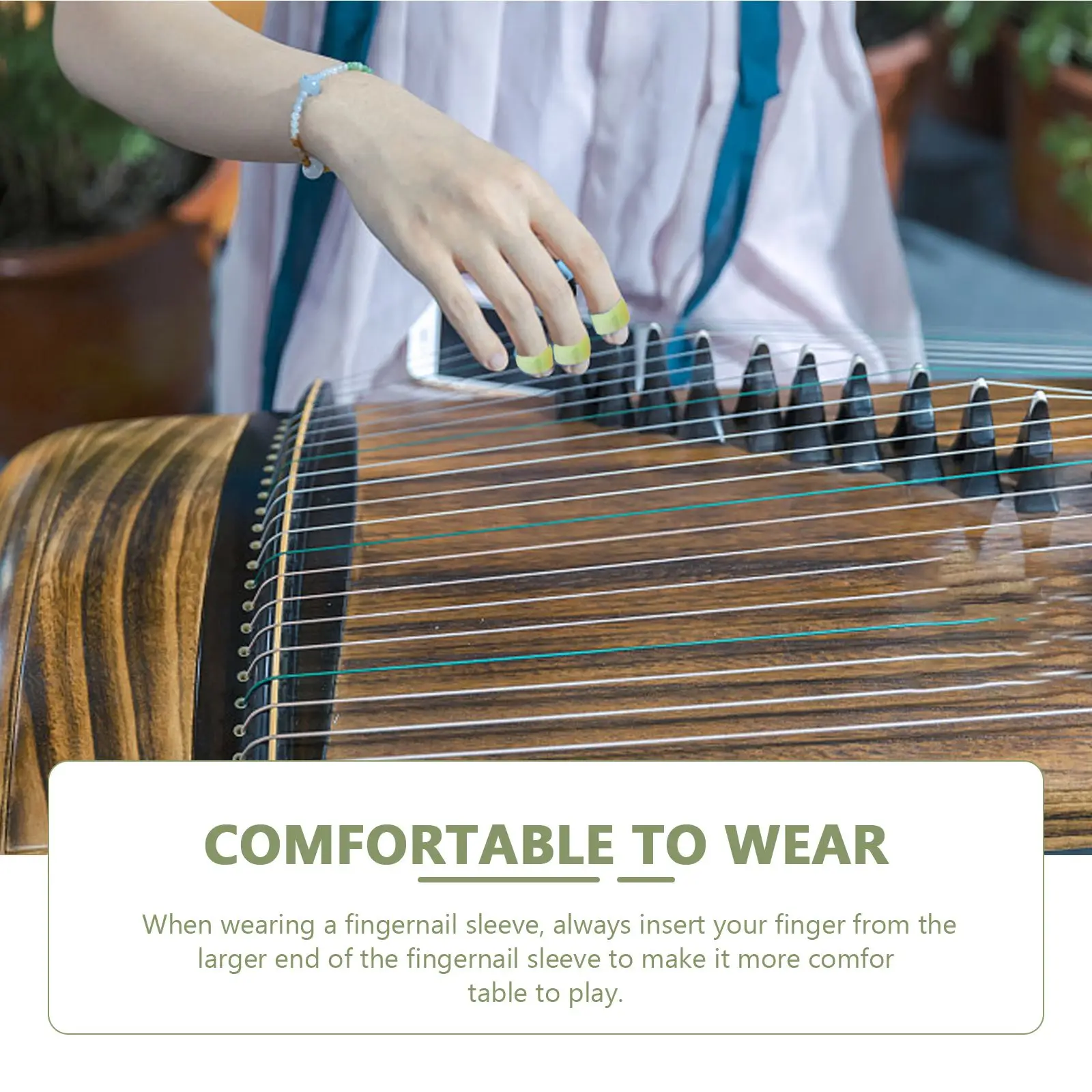 

4 шт., силиконовые защитные чехлы для ногтей Guzheng