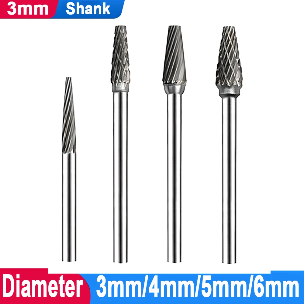 

Сверла из карбида вольфрама с хвостовиком 3 мм, 2 шт.