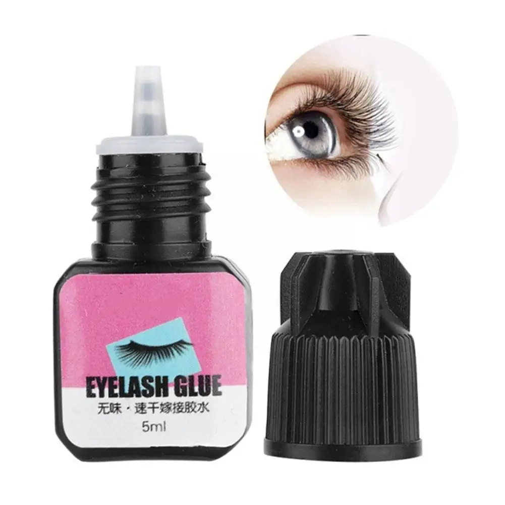 

2/5ml Eyelashes Extension Glue Long Lasting Grafting Glue No Drying Adhesive Glue Black Irritant Lashes Makeup Quick H6T5