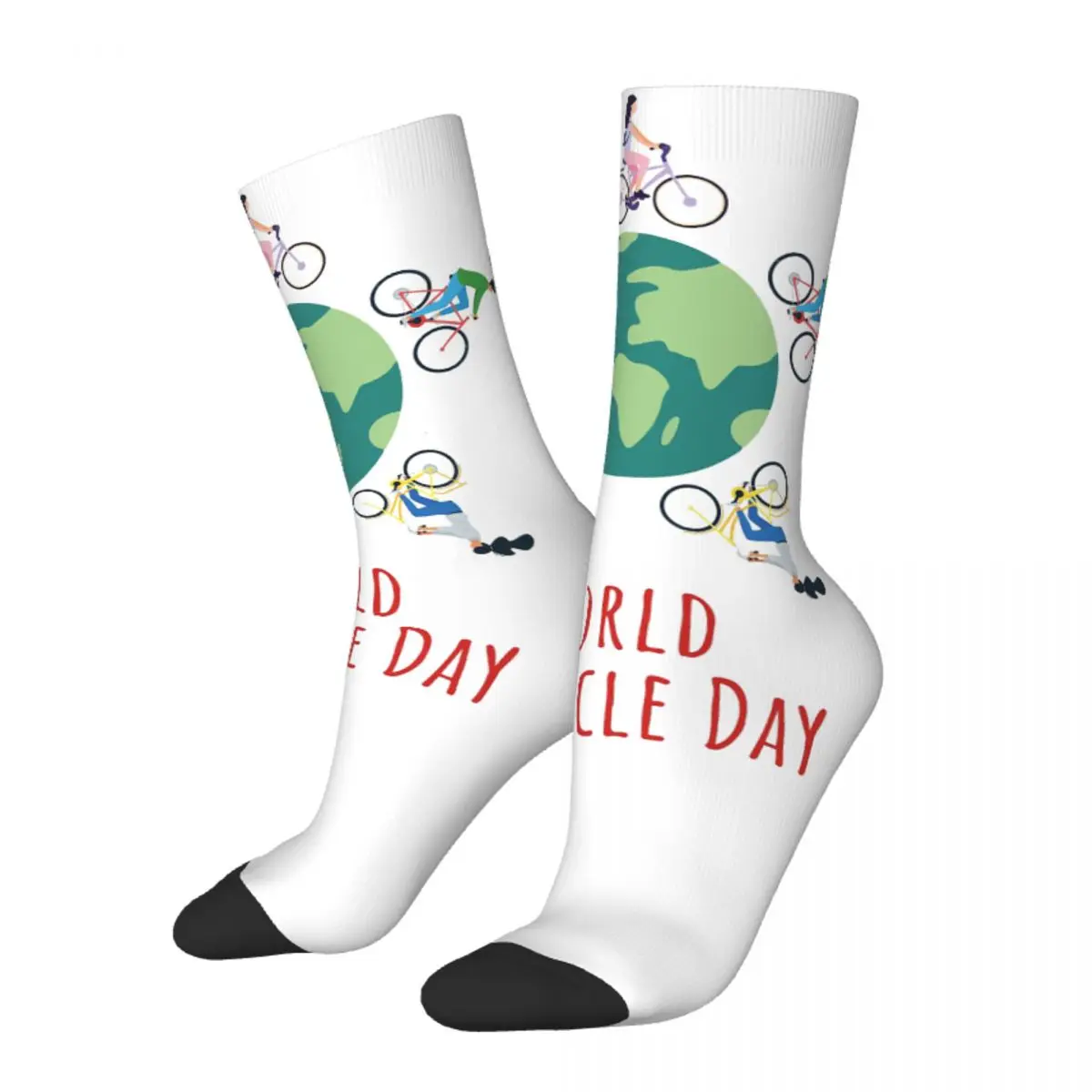 

Hip Hop Retro World Crazy Men's Socks Unisex Bicycle Day Harajuku Pattern Printed Funny Novelty Happy Crew Sock Boys Gift