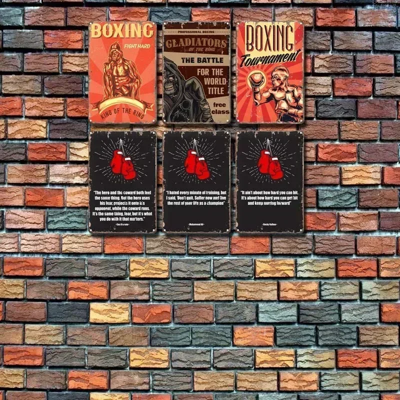 Украшение для стен в виде боксерского клуба жестяной металлический знак стиле