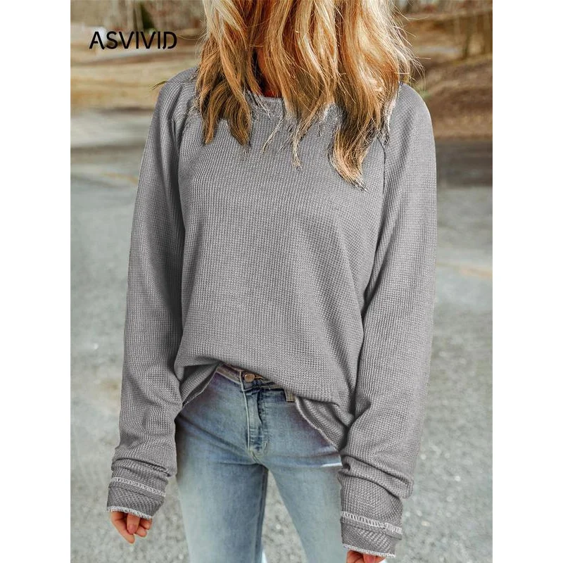 Женский однотонный контрастный вязаный Топ свитера для женщин повседневный