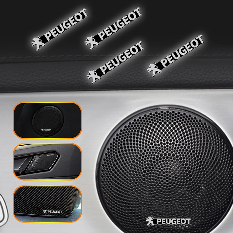 

Car Speaker Audio Stickers Fit For Peugeot Gt Line 307 207 407 206 107 308 406 408 208 301 508 5008 3008 208XS 2008 Accessories