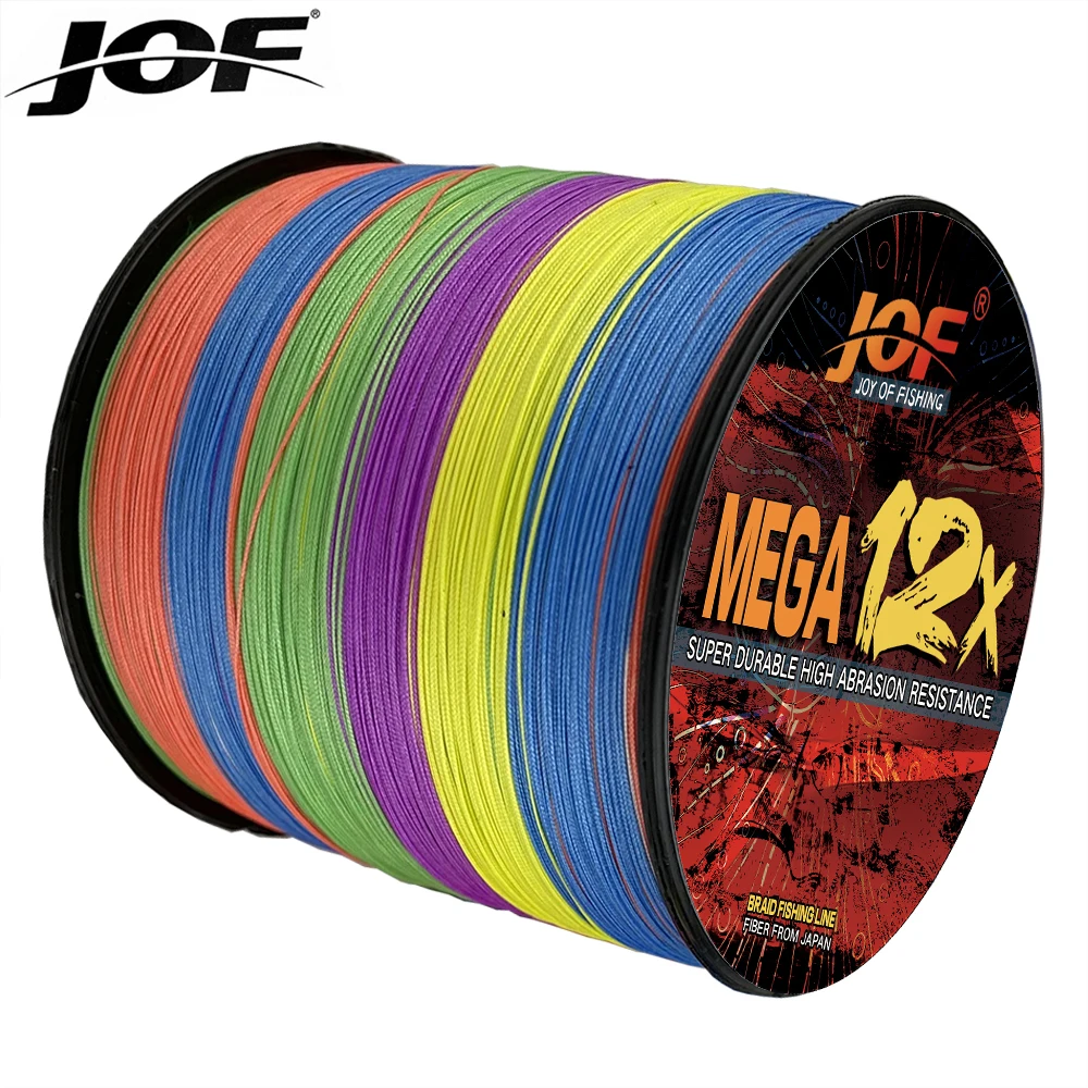 Многоцветная плетеная рыболовная леска из ПЭ 12 нитей 500 м 25 30 39 50 65 77 92 lb