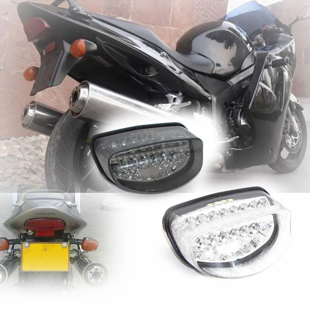 Фото Светодиодный задний фонарь, стоп-сигнал с указателями поворота для Honda CB250 CB600 Hornet 250 600 CBR1100XX, черная птица 1998-2003 гг. №2