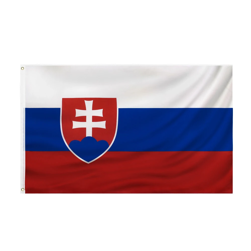 

Slovakia Flag 90x150cm Slovak Republic National Flags Polyester Vivid Color and Fade Proof with Brass Grommets