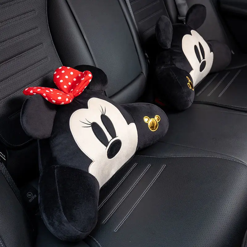 Фото Disney Микки и Минни анимация периферийный мультфильм милая подушка для подголовника автомобиля креативная кавайная подушка для сиденья автомобильная подушка украшение №4