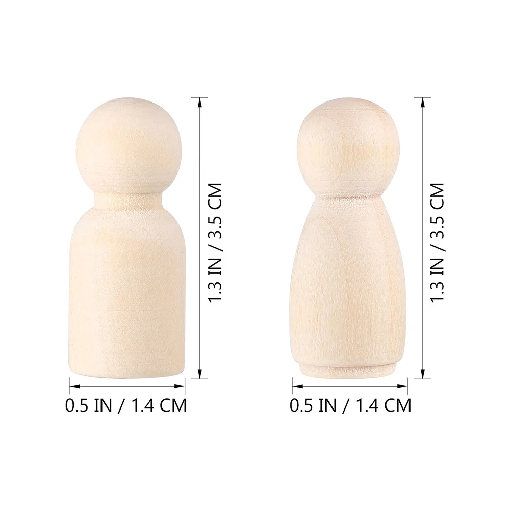 60 шт. маленький деревянный человечек незаконченная живопись куклы настольные