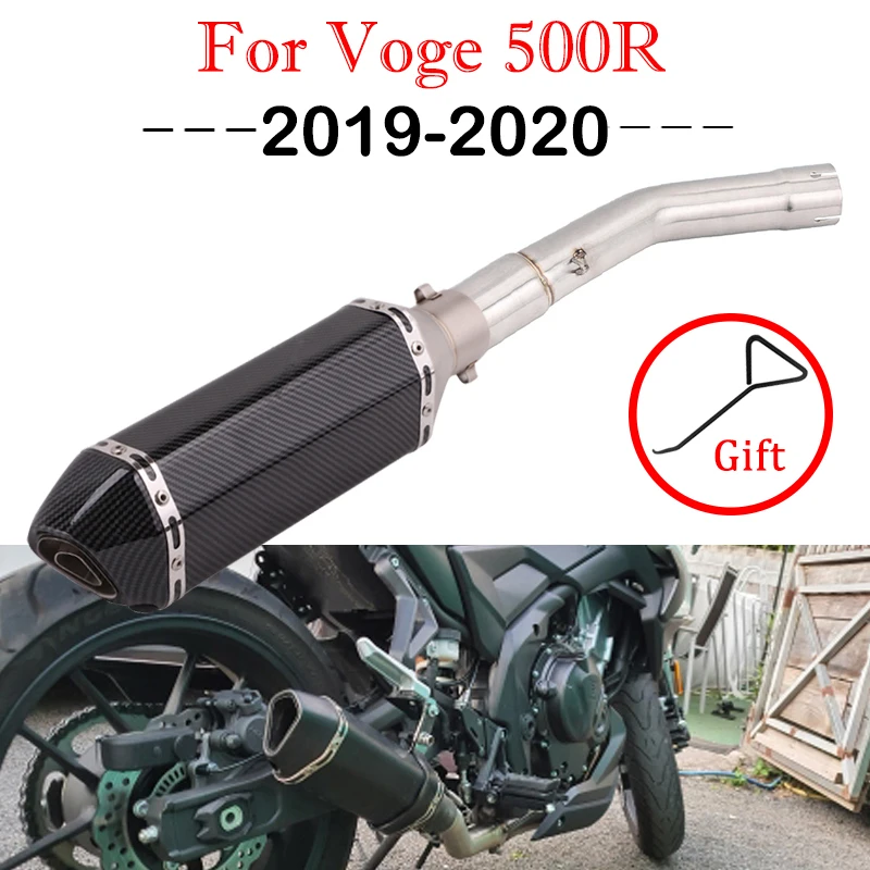 

Slip On For Voge 500R 2019 2020 20 19 Motorcycle Exhaust Forak Escape Modify For Yoshimura Muffler With Mid Link Pipe DB Killer