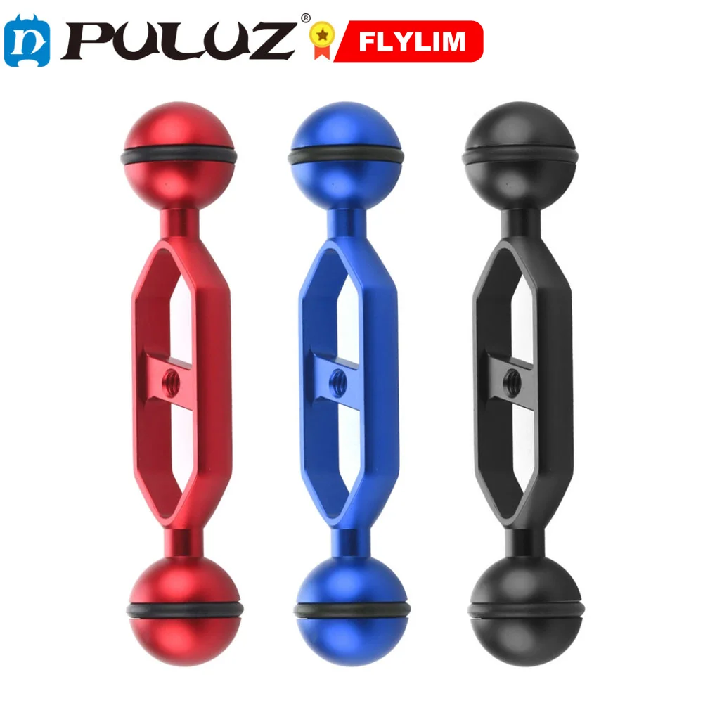 

PULUZ 5.0 inch 12.7cm Aluminum Alloy Diving Dual Balls Arm for Underwater Torch / Video Light