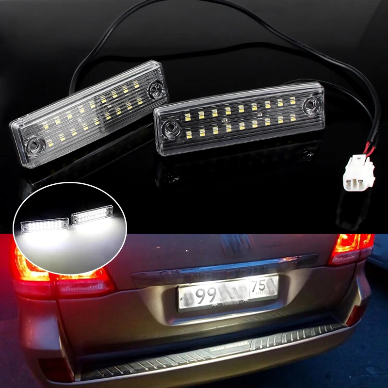 

2 шт. 12 В светодиодная лампа номерного знака для Toyota 4Runner 1996-2021 для Toyota Sequoia 2008-2020 белая лампа номерного знака в сборе