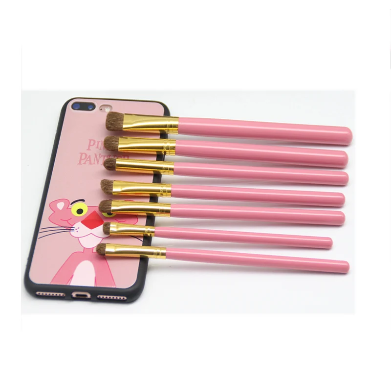 

7 Pony Hair Eyeshadow Brushes Eye Makeup Tool Set Pure Animal Hair Makeup Brushes free shipping