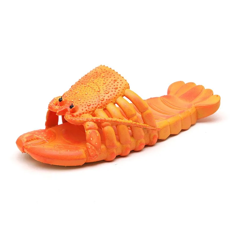 New Slippers for Men and Women Summer Creative Cute Crayfish Kids Slippers To Wear Beach Sandals At Home Simple Style Boutique