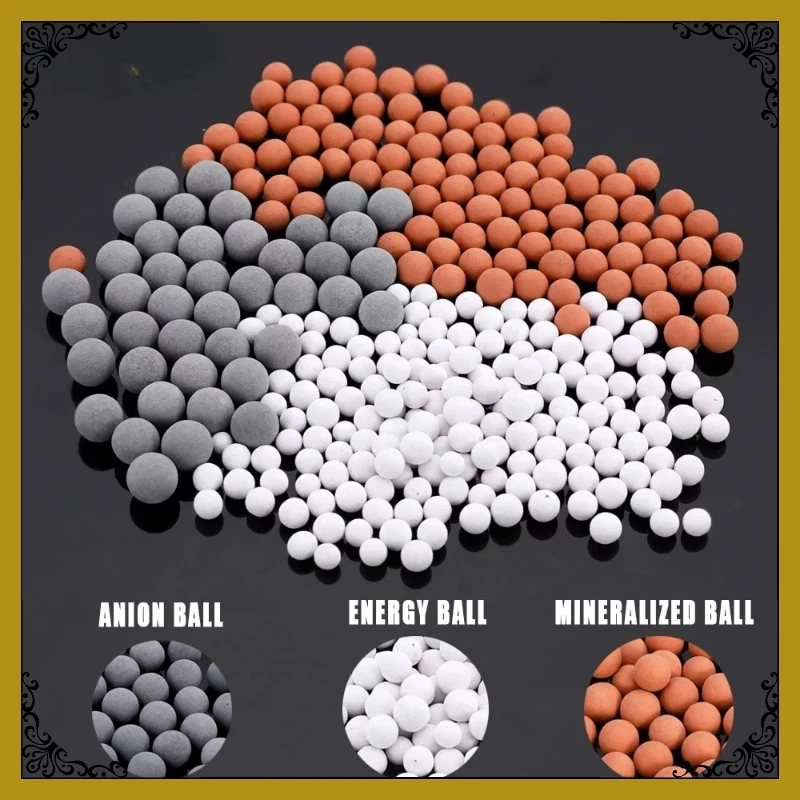 

EHEH Shower Head Replacement Beads Filter Energy Anion Mineralized Negative Ions Ceramic Balls Bathroom Water Purification