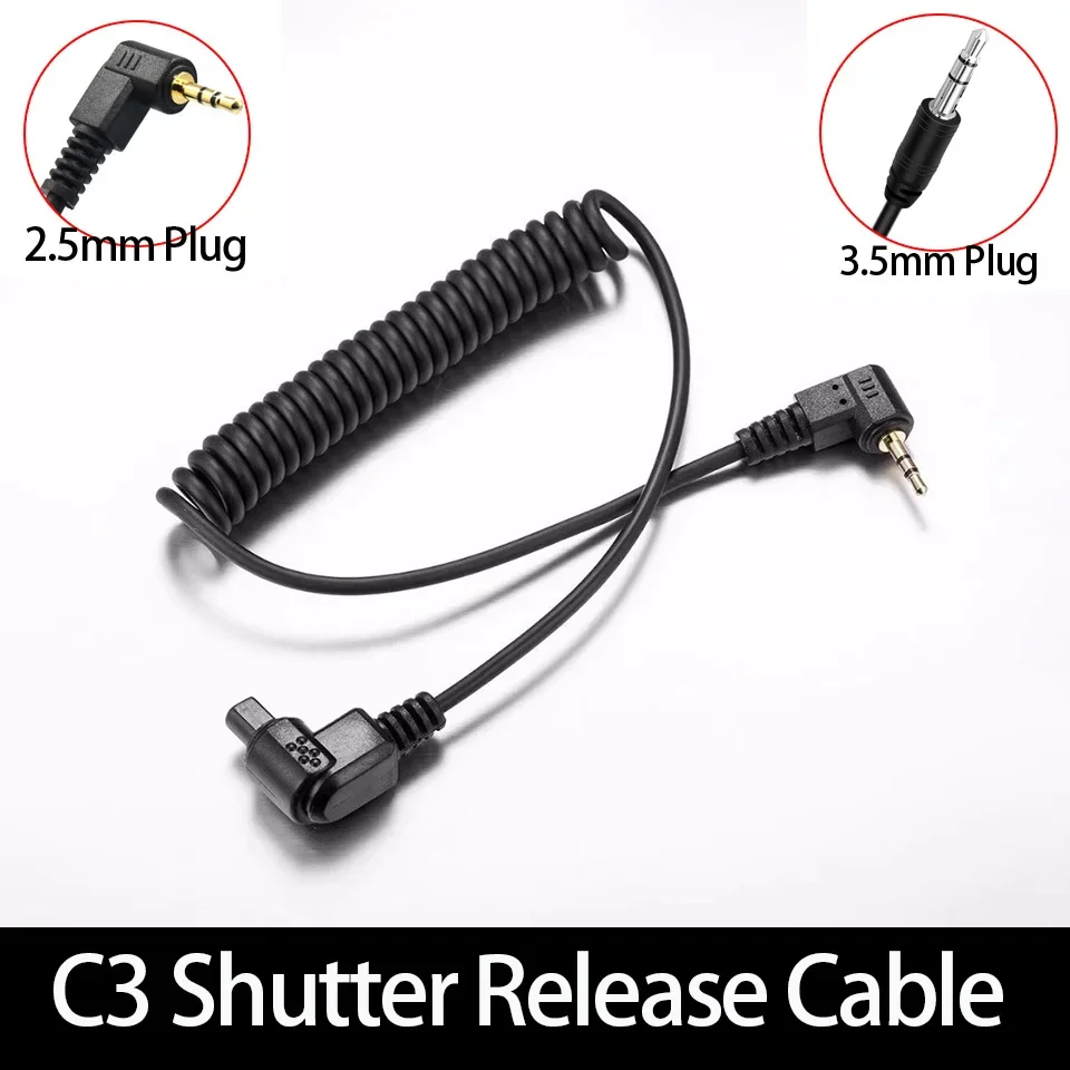2.5mm/3.5mm Shutter Release Connect Cable 2.5 C3 for Canon 7DII 7D 6DII 6D 5DSR 5DS 5DIV 5DIII 5DII 5D 50D 40D 30D Accessories