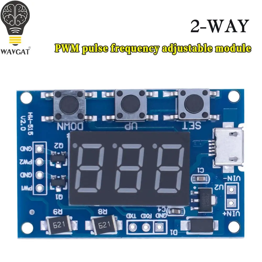 Микро-USB DC 2CH Регулируемый Φ рабочий цикл модуль частоты импульса цифровой