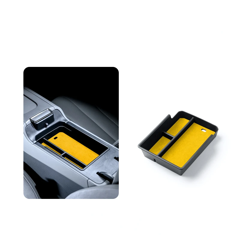 Подходит для LYNK &amp CO 07EMP 2024 замша + ТПЭ подлокотник коробка Хранения Встроенный