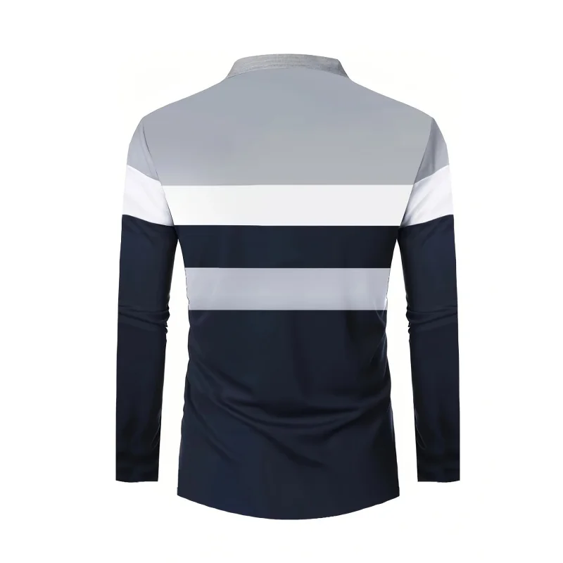 Мужская рубашка для гольфа Повседневная с длинным рукавом улицы