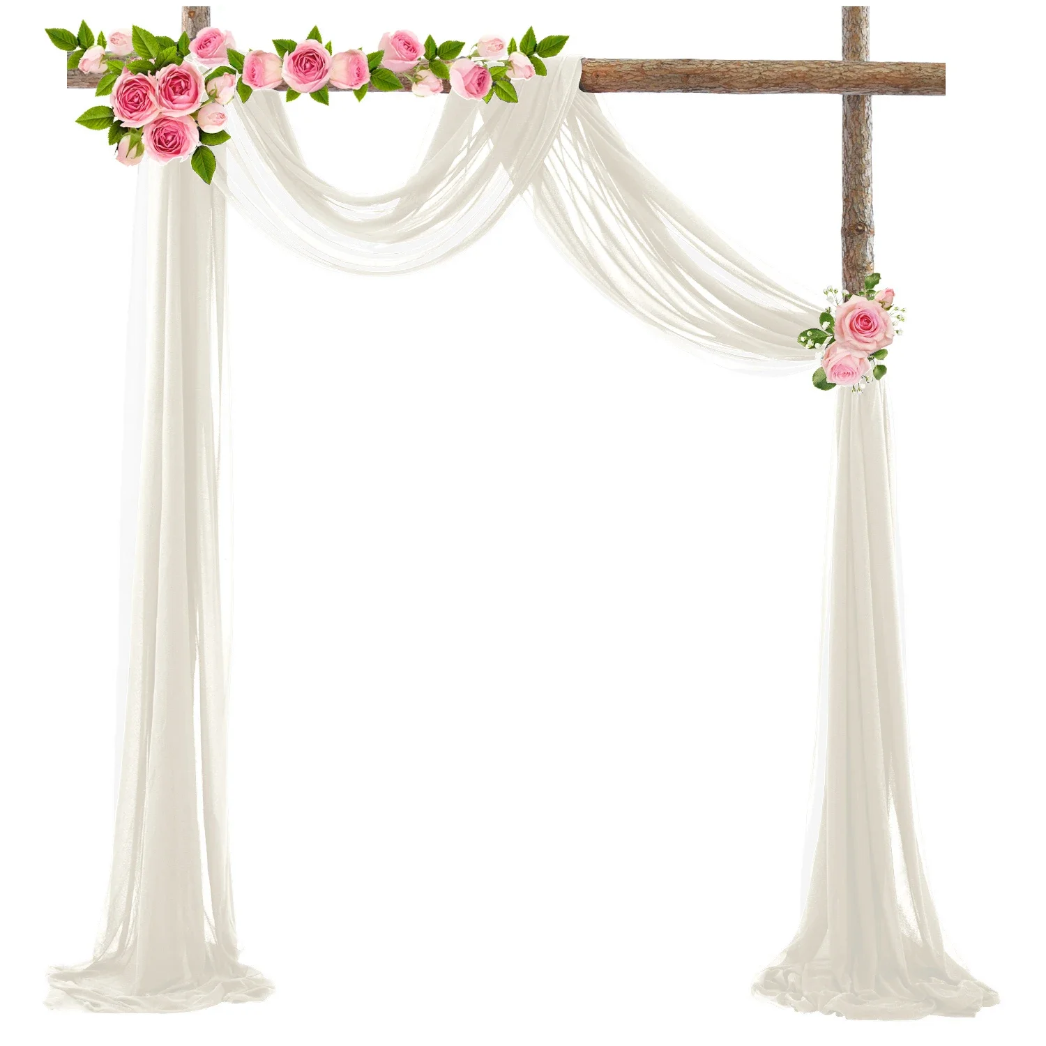 

Романтическая свадебная драпировка из органзы 5х1,35 м