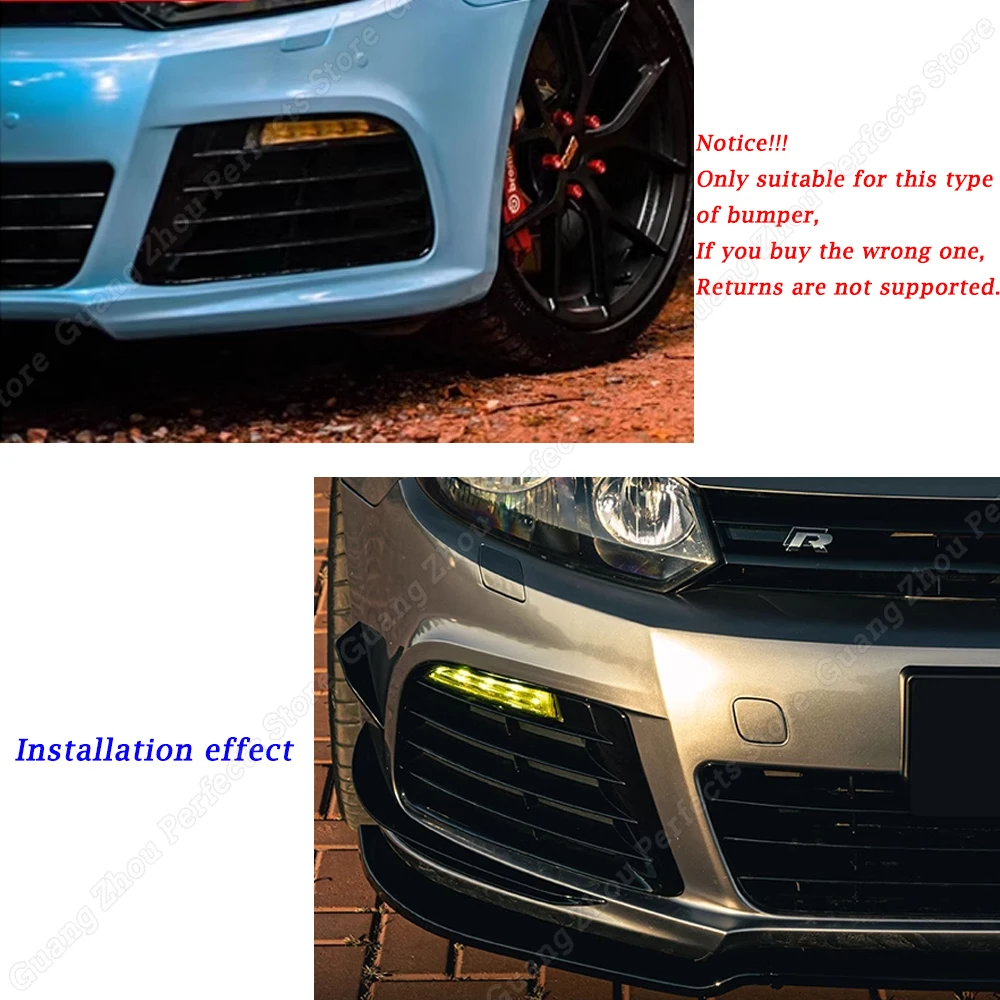 Передний бампер для Volkswagen Golf 6 MK6 R R20 2008-2013 боковой спойлер сплиттер