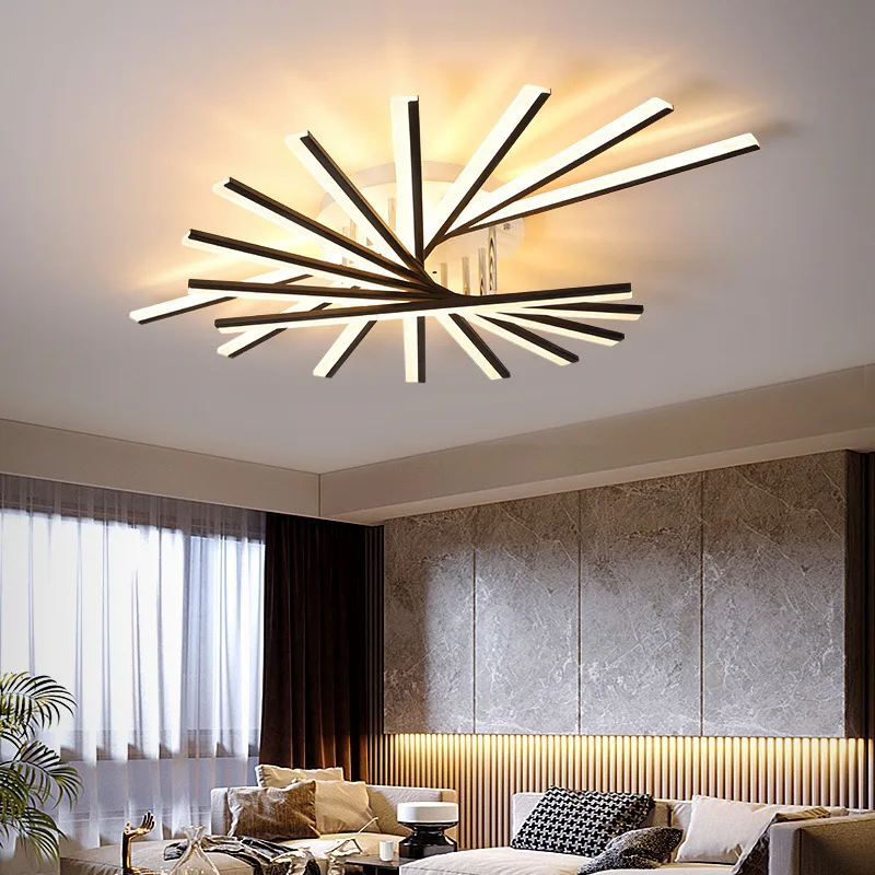 

Современная светодиодная люстра, железный акриловый потолочный светильник для гостиной, спальни, комнатное освещение, скандинавский декоративный светильник, потолочные люстры