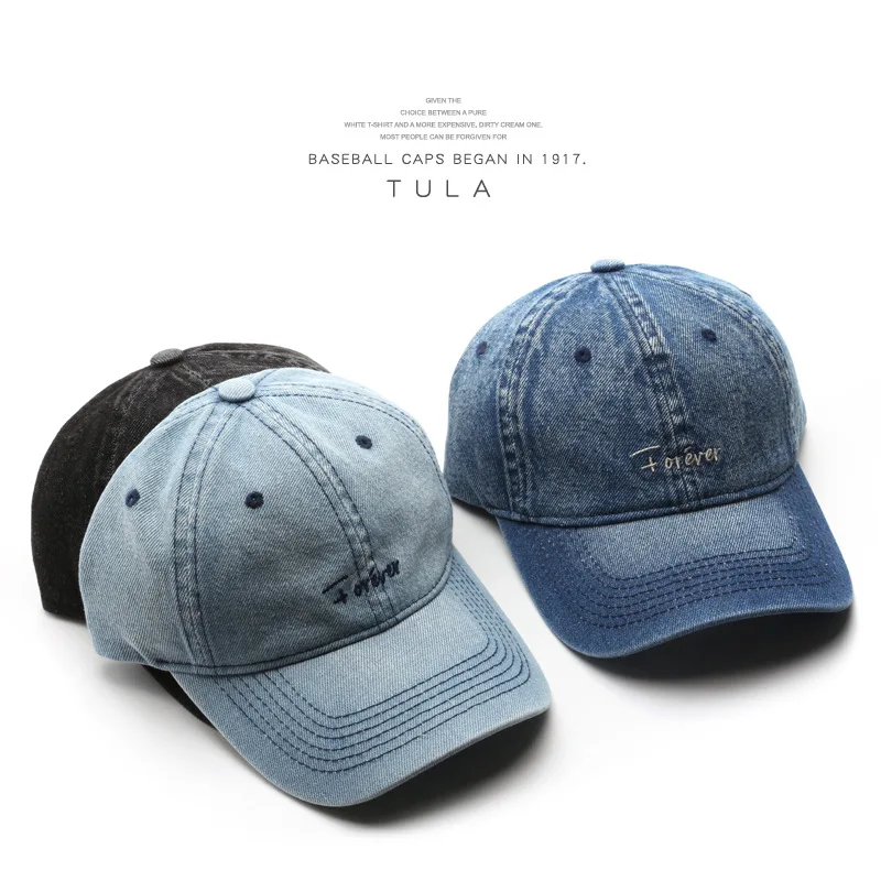 

Модная Ретро джинсовая мягкая Кепка с вышивкой букв уличная Женская Бейсболка от солнца модная кепка