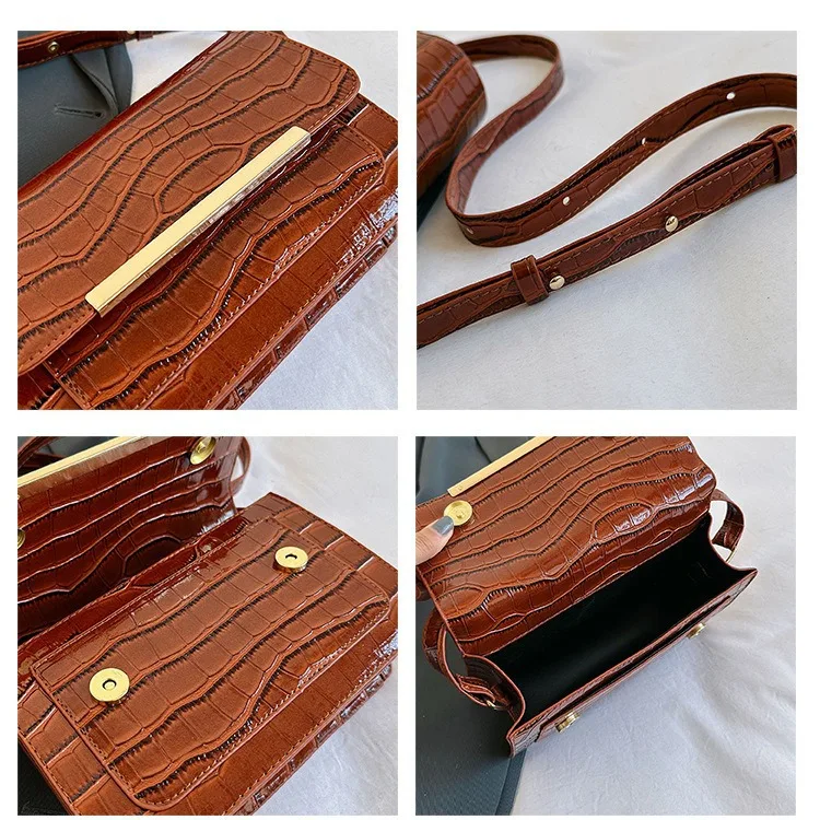 Женская сумка с цепочкой маленькая квадратная Универсальная на одно плечо