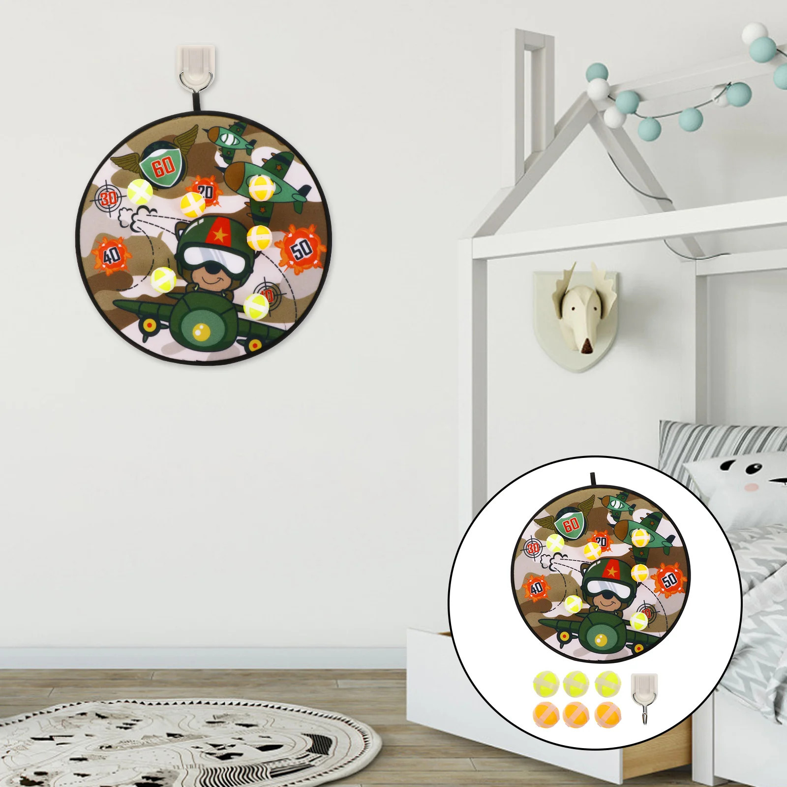 

1 Set Practical Lightweight Throw Dart Dart Board for Boys Children Kids