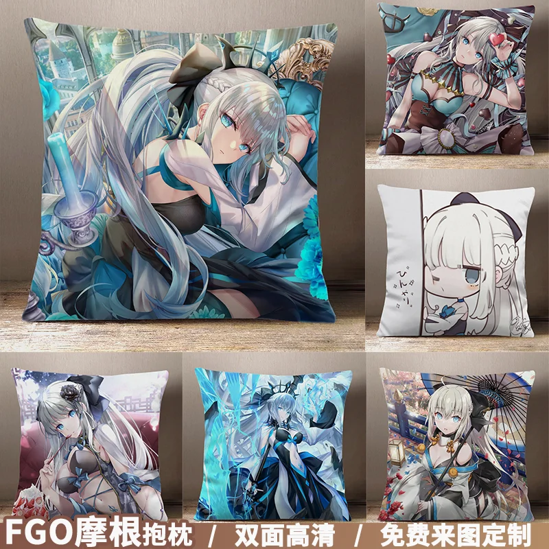 

Квадратная диванная подушка Моргана из аниме Fate/Grand Order, короткая плюшевая Студенческая подушка для косплея, японская диванная подушка даки...