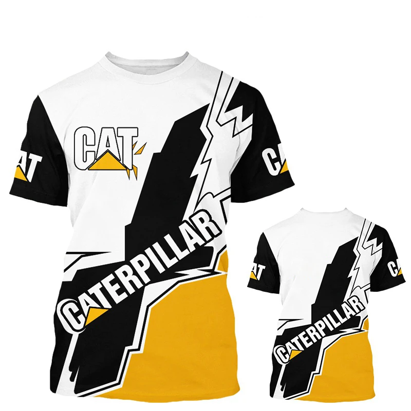 

T-shirt col rond pour hommes et femmes, Streetwear, cat, surdimensionné, à la mode, avec chat Caterpillar pelle en 3D, 2022