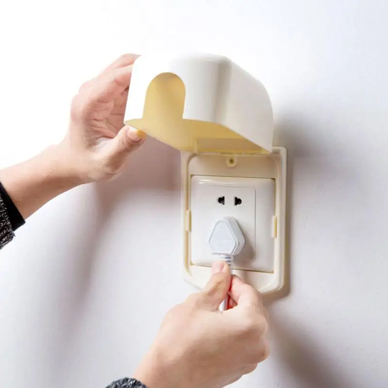 

Plastic Anti - electrical Socket Cover Waterproof Dust-proof Switch Cover Child Safety Switch Sticker Home Decor