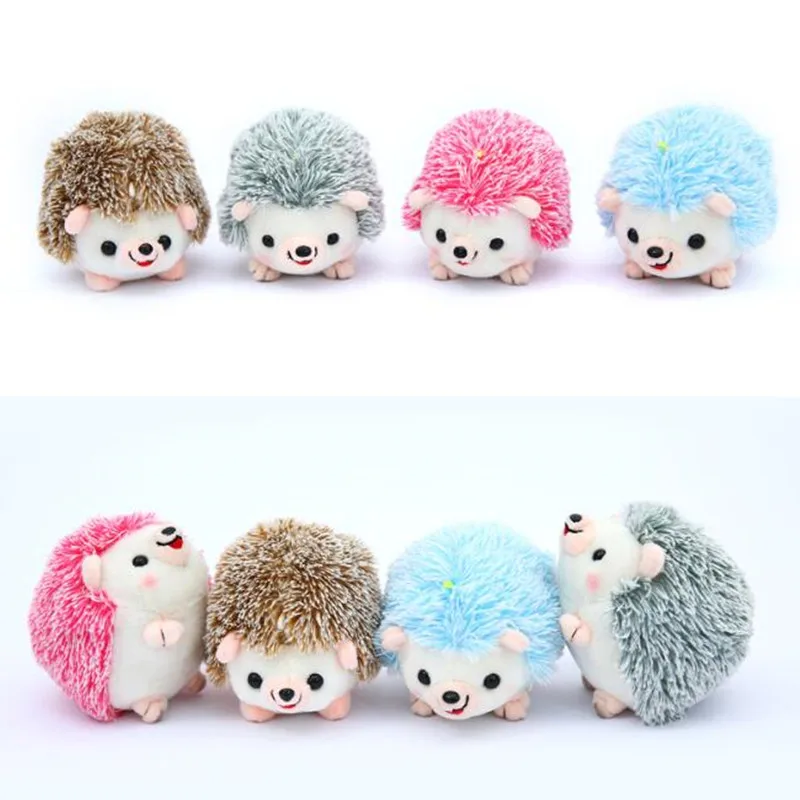 

12CM Plush Hedgehog Toys Key Chain Ring Pendant Plush Toy Animal Stuffed Anime Car Fur Gifts for Women Girl Toys Doll