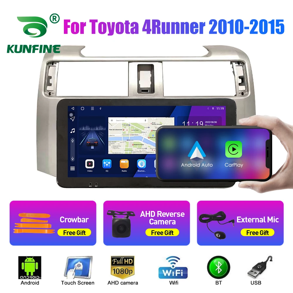 

10.33 Inch Car Radio For Toyota 4Runner 2010-15 2Din Android Octa Core Car Stereo DVD GPS Navigation Player QLED Screen Carplay