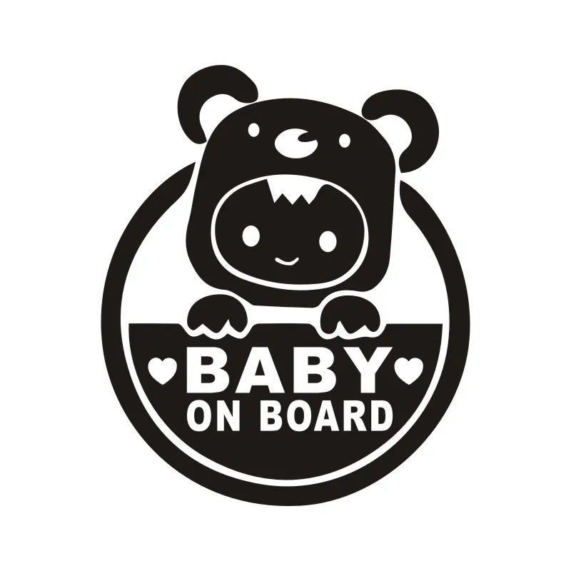 

Car Reflective Sticker BABY ON BOARD Sticker Cartoon Boy Warning Sticker Body Decoration Sticker