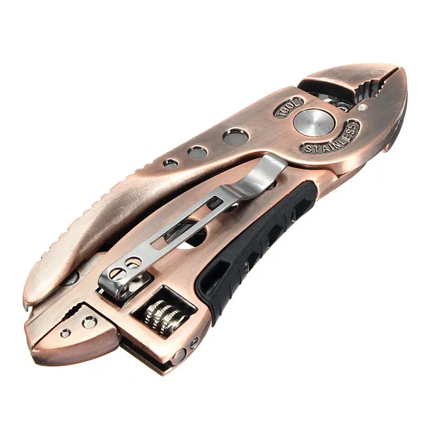 

5 in 1 Multifuntion Pliers Survival Multi Hand Tools Mini Screwdriver Set Adjustable Wrench Jaw Spanner Pocket Knife Repair Tool